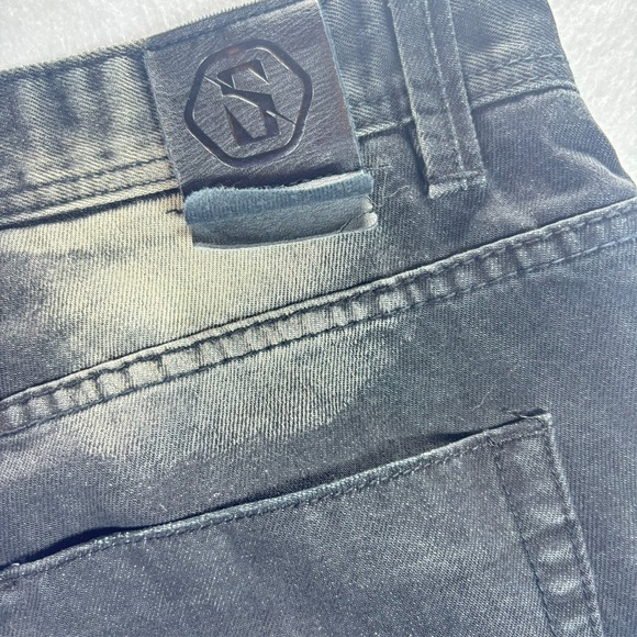 Switch Jeans Mens Thrashed Black Distressed Grunge Hip Hop Skinny Sz 34x30 - Picture 14 of 14